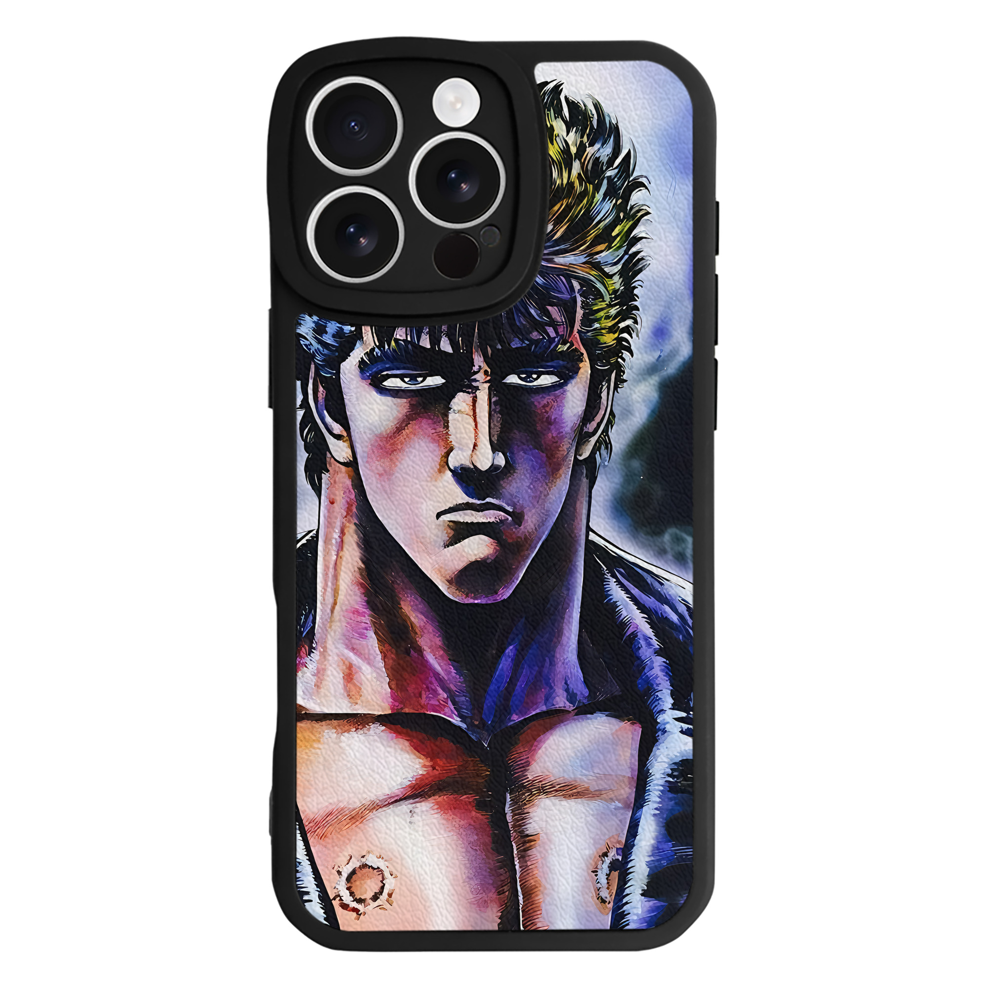 （画像用） 北斗の拳 Fist of the North Star 【iPhone 16シリーズ対応】シリコンスマホケース（レザー調） 材質：シリコン